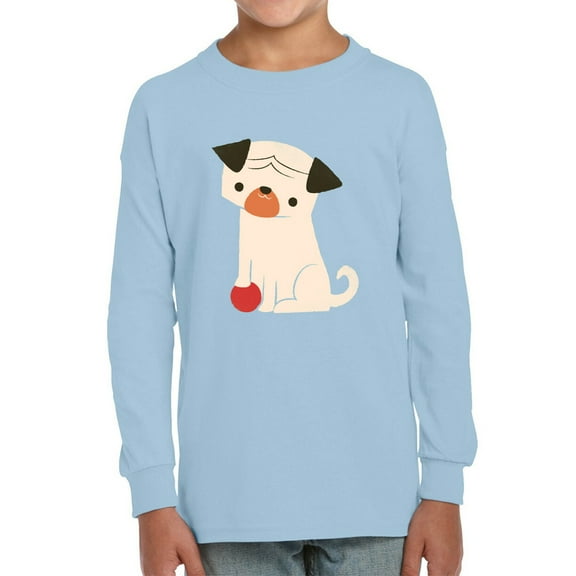 Image Conscious Dog With A Ball Long Sleeve Toddler -Jay Fleck Designs, Unisex 2 Toddler