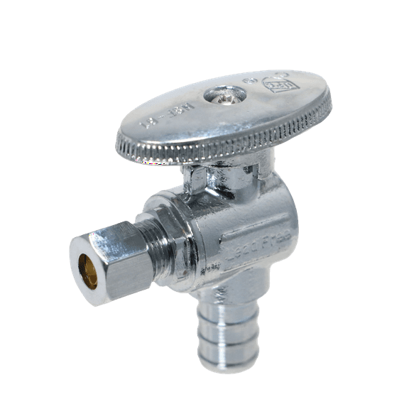 10 Pcs XFITTING OD Compression 1/4 Inch x 1/2 Inch Pex Angle Valve,
