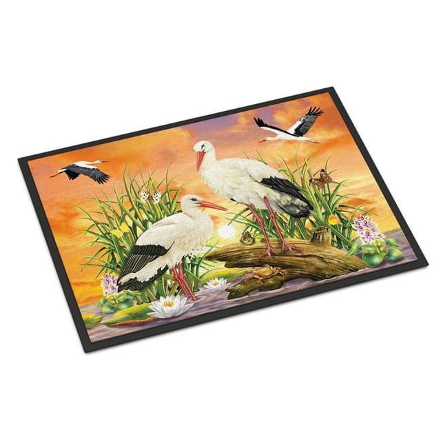 Carolines Treasures PRS4026JMAT Tapis Intérieur Ou Extérieur 24 x 36 Po. Storks