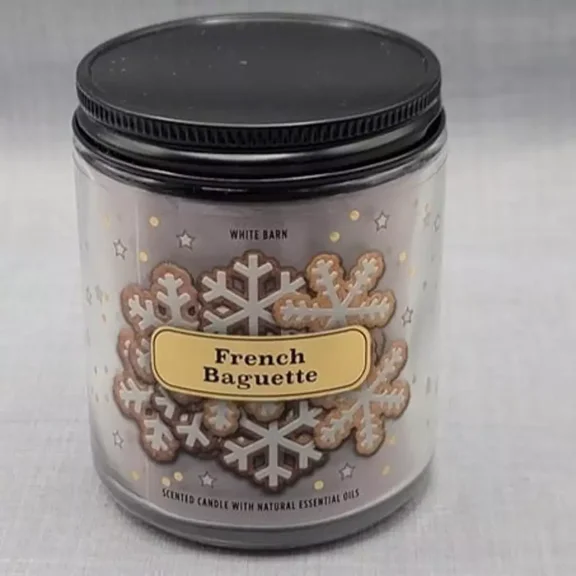 Bath & Body Works White Barn French Baguette Single Wick Scented Candle 7 Oz.