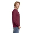 thumbnail image 4 of Gildan Men's Heavy Cotton Long Sleeve T-Shirt, 100% Cotton, Adult T-Shirt, Classic fit Tee, Maroon, 3XL, 4 of 5