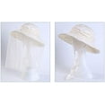 thumbnail image 2 of LinYooLi Wide Brim Sun UV Protection Sunhat with Mesh Veil Head Net Hat, 2 of 3