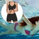 thumbnail image 3 of Yuarrent Traje de baño de mujer con cordón de Color sólido inalámbrico acolchado conjunto de baño de verano traje de baño de poliéster Traje de baño Negro M, 3 of 6