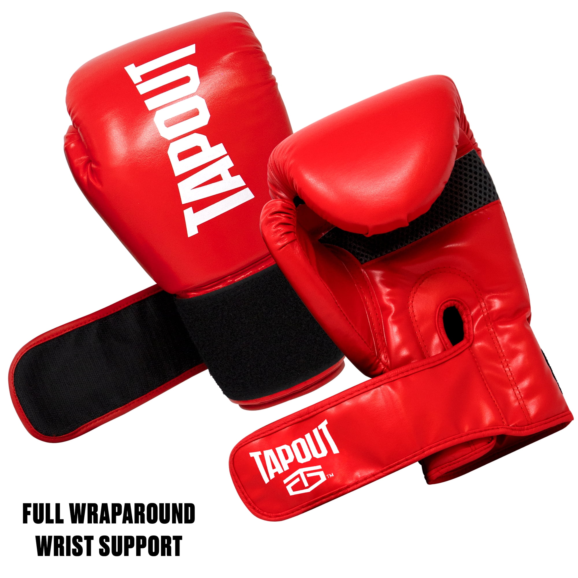 TAPOUT Boxing Gloves with Breathable Mesh Palm for Men and Women in Training, Muay Thai, Kickboxing, Sparring, and MMA