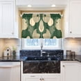 thumbnail image 5 of Yayeee Kitchen Curtains Tier Pair Light Filtering 27"x36" Rod Pocket Short Cafe Window Panel, Beige Abstract, 5 of 7