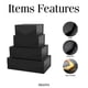 thumbnail image 2 of Set de 4 cajas de regalo BLK&WH magnéticas de color negro mate, 2 of 7