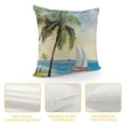 thumbnail image 4 of YINGXI  Palm Tree Throw Pillow Covers Tropical Beach Pillow Cases Green Leaves Decorative Cushion Covers for Sofa Couch Living Room 24x24in, 4 of 5