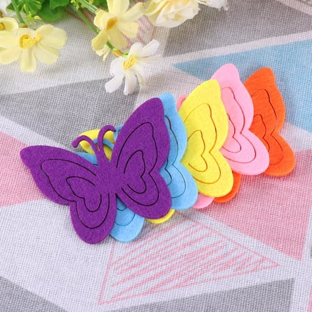 Worgeous 30 Pcs Wall Art Decor Felt Butterfly Decoration DIY Crafts Primary School 30pcs