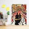 thumbnail image 2 of FORMRS Acrylic Clipboard with Low Profile Clip Standard A4 Letter Size, 12.5" x 9", Abstract Boat Ride, 2 of 8