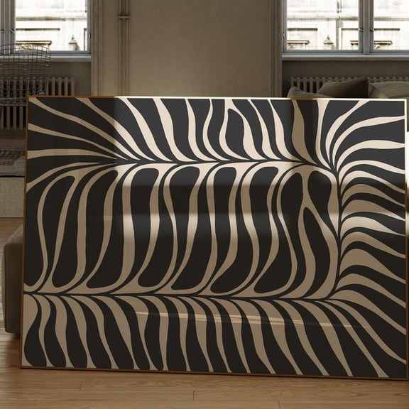 Abstract Botanical Print, Neutral Japandi Wall Art UNFRAMED PAPER POSTER, Home Decor, Vintage Gift, Living Room Dercor