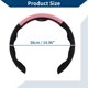 thumbnail image 4 of Funda para volante de cuero artificial PU ABS Protector de volante de automóvil 14.96" Negro Rosa 1 Pc, 4 of 6