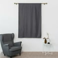thumbnail image 4 of Xiao Hua Cortinas cortas opacas - Cortina con bolsillo para barra de 100*120 cm, medias cortinas gris oscuro para ventanas, cortinas opacas de poliéster de 2 piezas, cortinas para ventanas pequeñas,, 4 of 5