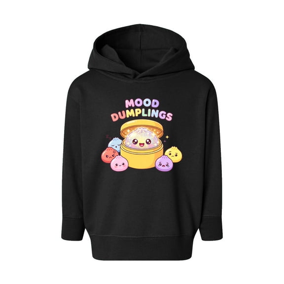 Wild Bobby Mood Dumplings Kawaii Cute Dim Sum Emotional Dumpling Graphic | Unisex Novelty T-Shirt | Anime Food Lover Gift for Her Him Kids Toddler Pullover Fleece Hoodie