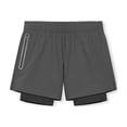 thumbnail image 2 of Dagugfen Mens Athleisure Shorts Elastic Waist 7 Inch Inseam Casual Workout Basketball Short Pants, 2 of 7