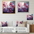 thumbnail image 4 of Designart "Glowing Twilight Poppies in Blue and Pink Meadow II" Floral Framed Wall Art - Pink Poppies Bedroom Framed Canvas Wall Art, 4 of 6