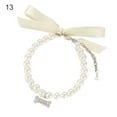 thumbnail image 2 of Walbest Cat Pearl Collars Pet Pearl Necklace Crystal Rhinestones Pearls Charms Dog Collar for Small Dogs Cats Wedding Birthday Party, 2 of 7
