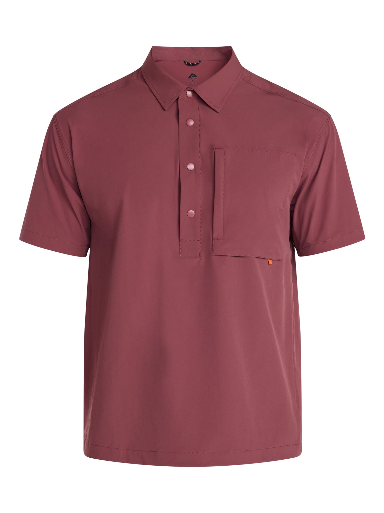 Ozark Trail Men's Popover Shirt with Short Sleeves, Sizes S-3XL