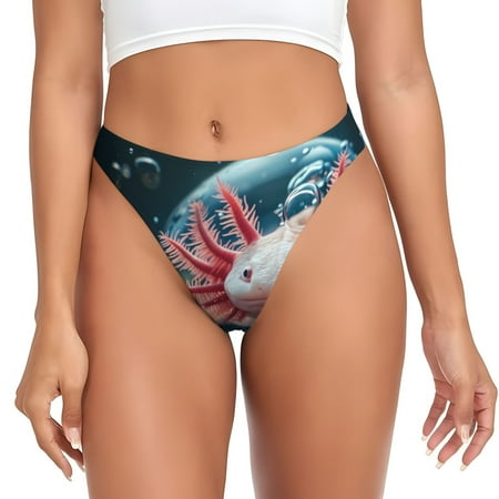 Sigee Bubbles Axolotl Fantasy for Women s G-String Sexy  Low Rise  Soft Lace Perfect for Special Occasions-X-Large