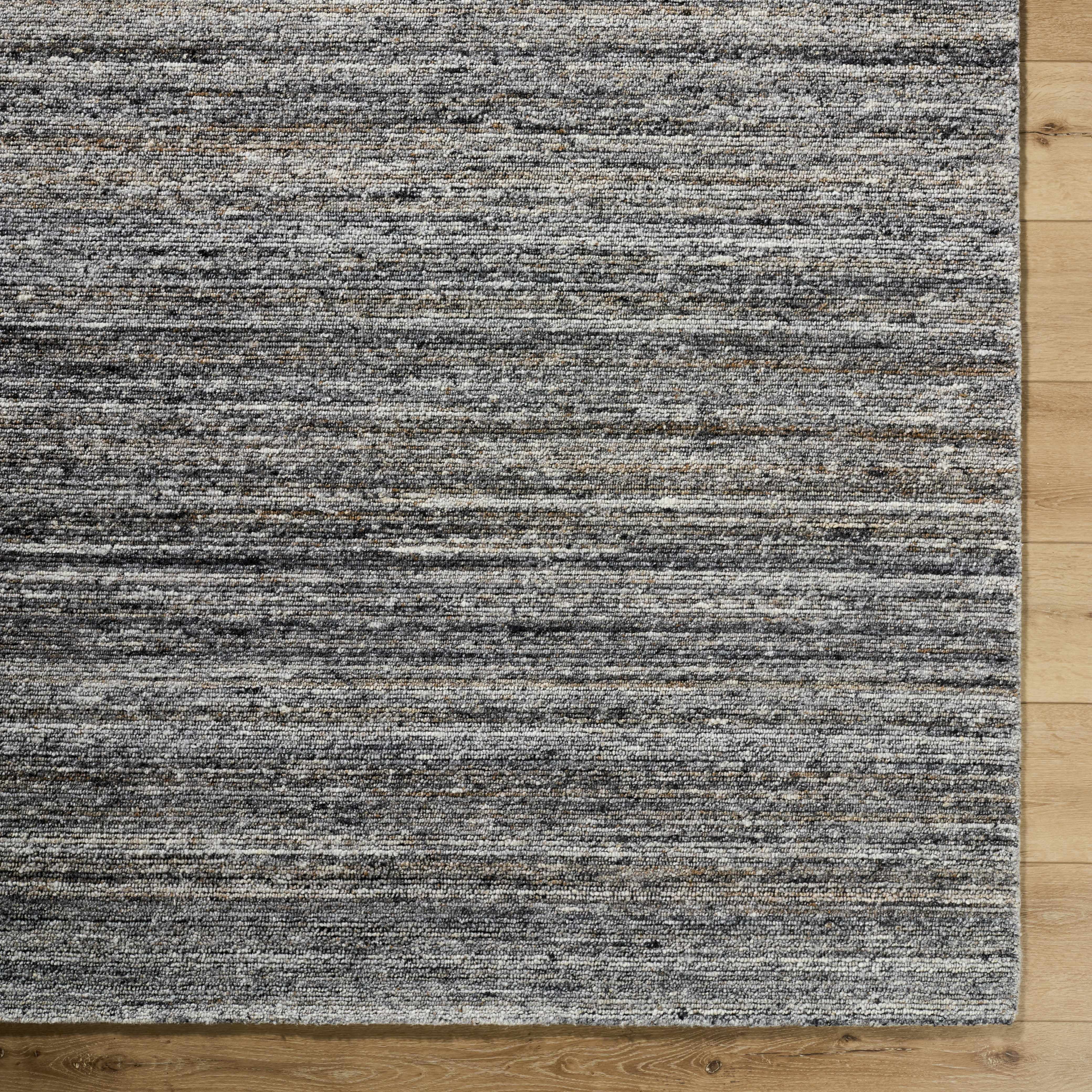 Hauteloom Capote Capote Modern Hand Tufted Natural Fiber Wool Area Rug - Contemporary Abstract Solid Color Carpet for Living Room, Bedroom, Dining Room - Charcoal, Ash, Taupe - 10' x 14'