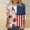 005 Multicolor, variant on Women's 3/4 Sleeve American Flag Print T-Shirt Casual Round Neck Patriotic Shirt Top for Independence Day