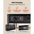 thumbnail image 4 of KFFKFF Kitchen Bakers Rack, 4.6ft Power Cable Bakers Rack with Power Outlet, Kitchen Stand with X-Shaped Support Bar, 8 S-Shaped Hooks, Coffee Bar Stand, 4 of 9