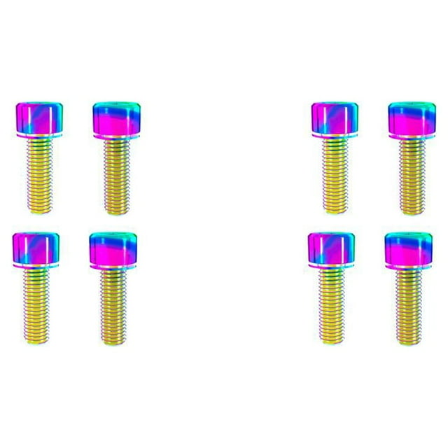 fastboy 4 Pcs Bloc de Fixation de Frein à Disque Composant Modifié Alliage de Titane Vis de Bras de Manivelle Pince de Freinage Fixateur Raccords de Cyclisme Coloré M6x20 2Ensemble