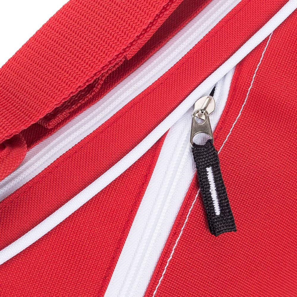 Wilson Advantage Team Triple Racket Bag - Holds up to 3 Rackets, Red/White