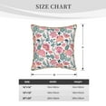thumbnail image 4 of Fotbe Flower Leaves Pattern Velvet Decorative Throw Pillow Covers with Elegant Piping, Soft Plush Cushion Cover for Sofa, Bed, Car, Office-16"x16", 4 of 8