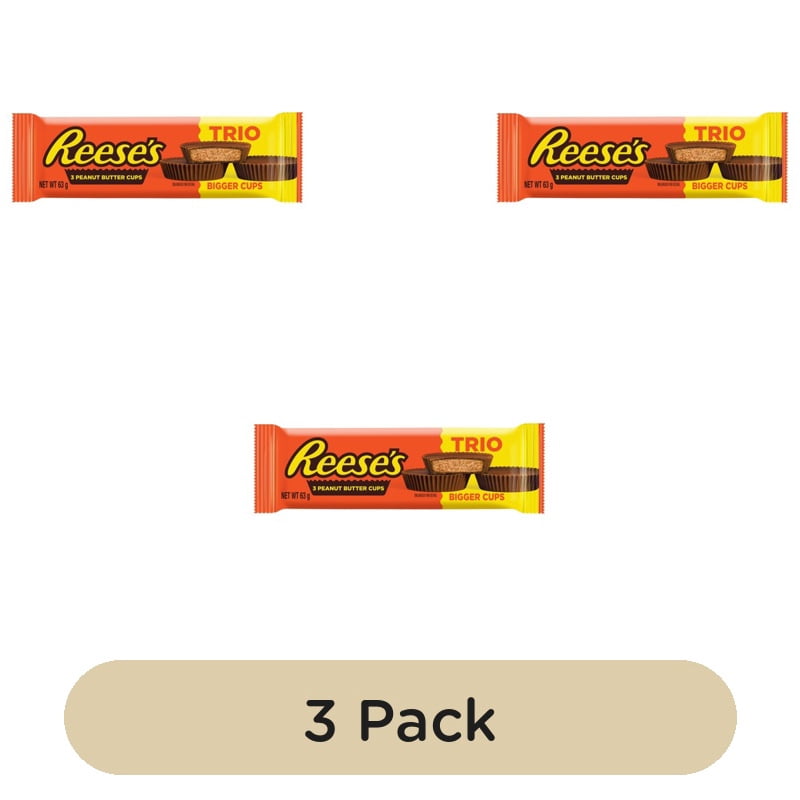 Reese's Peanut Butter Cups 63g, British Import (Pack of 3)