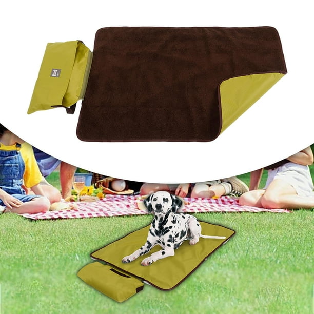BELOVING Dog Mat Pet Bed Foldable Pad Waterproof Sleeping Bed Blanket Kennel Washable Cat Green