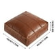 thumbnail image 3 of Funda de puf otomana de cuero sintético sin relleno | Reposapiés marroquí impermeable | Cojín de piso de 17.7" para sala de estar o patio, asiento de almacenamiento, tapicería duradera, marrón, 3 of 7