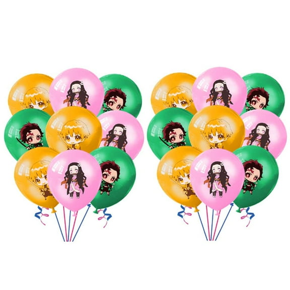 Demon Slayer Balloons Party Supplies Birthday Favors Decorations Decor Kit Latex