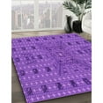 thumbnail image 2 of Ahgly Company Indoor Round Patterned Heliotrope Purple Area Rugs, 5' Round, 2 of 6