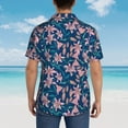 thumbnail image 6 of Balery Lilies Flowers Print Men's Hawaiian Shirts Short Sleeve Beach Shirt Relaxed Fit Vacation Button Down Shirts-, 6 of 9