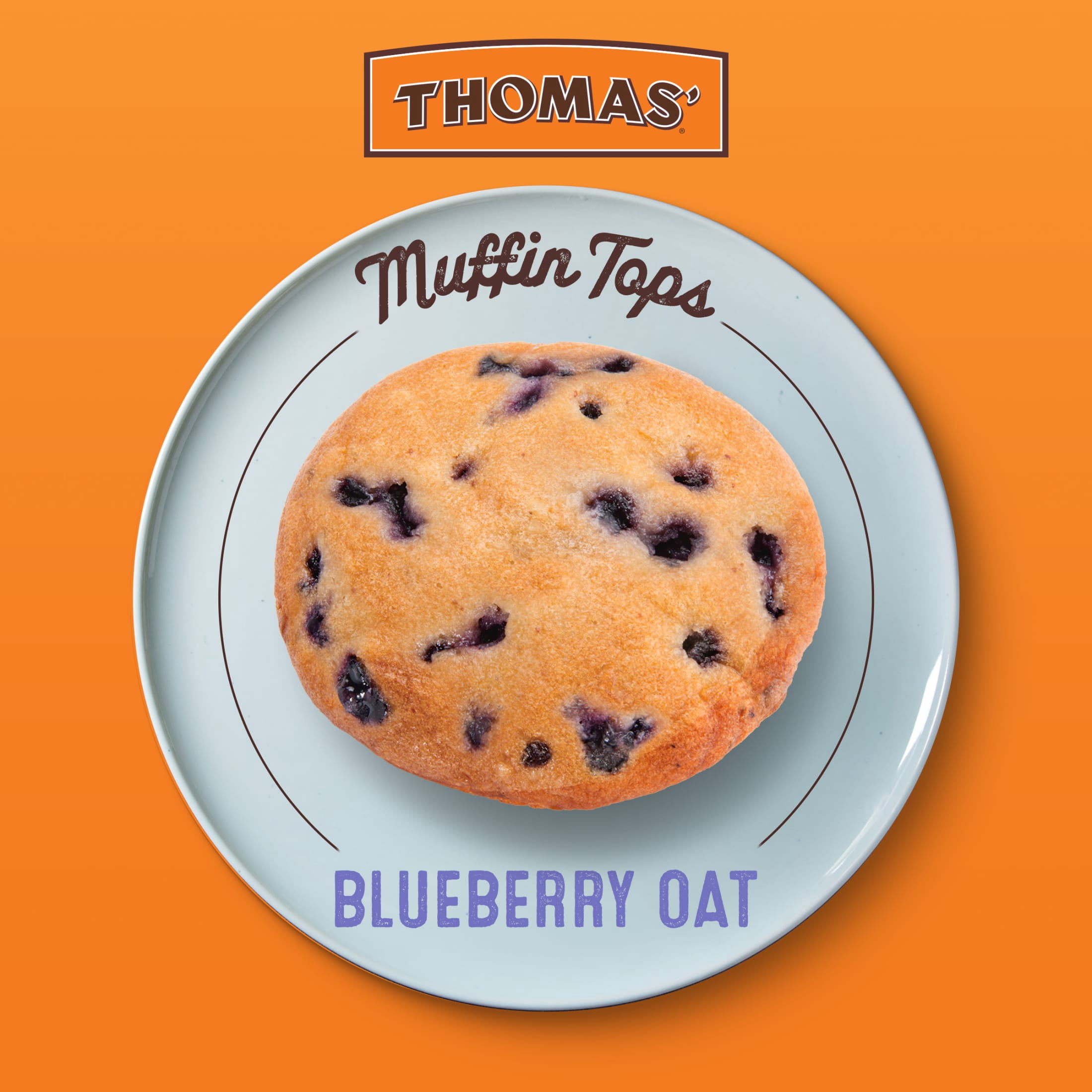 Thomas' Blueberry Oat Muffin Tops, 6 packs, 10.5 oz