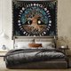 thumbnail image 4 of Tapiz colgante de pared de árbol de la vida, tapiz psicodélico de estilo hippie bohemio para sala de estar y dormitorio JFHHH pequeña, 4 of 5