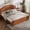 Oak, variant on Alvantor Queen Bed Frame, Wooden Bed with Arched Headboard Classic Design, White