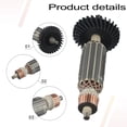 thumbnail image 2 of RANMEI 1Pc Armature Rotor Anchor Replacement For Ga5030 Ga4030 Ga4534 Ga4031 Angle Grinder Power Tool Parts Accessories, 2 of 9