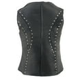 thumbnail image 2 of Milwaukee Leather ML2078 Women's Black Premium Leather Motorcycle Rider Vest w/ Studding Detail X-Small, 2 of 6