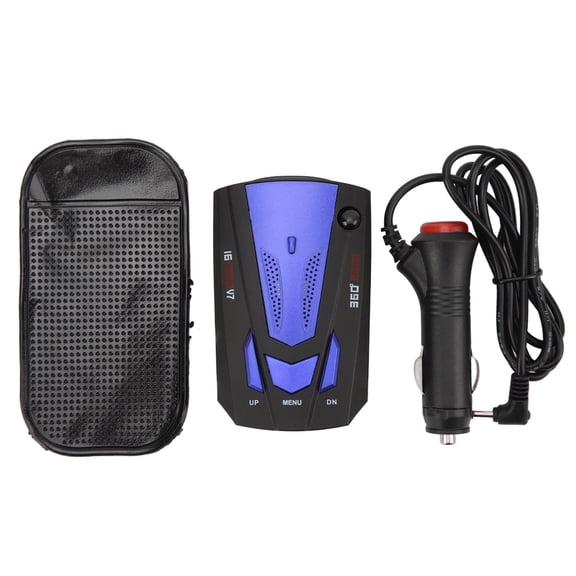 Detector de radar para coche, alarma de velocidad de protección de 360 grados, detector electrónico de perro de 16 bandas, velocímetro, probador de velocidad, azul Jadeshay A