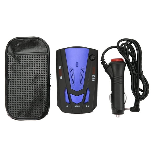 Detector de radar para coche, alarma de velocidad de protección de 360 grados, detector electrónico de perro de 16 bandas, velocímetro, probador de velocidad, azul Jadeshay A