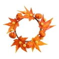 thumbnail image 3 of Anillo de Vela de Halloween, Coronas, Literatura de Uso Flexible Y Anillo de Vela de Hoja de Arce Artificial para Chimenea, Acción de Gracias, Hallowe, 3 of 9