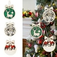 thumbnail image 4 of kiskick Various Cute Christmas Tree Pendant: Elk, Star, House Hollow Out Hanging Ornament - Round Wooden Pendant Christmas Drop Ornament - Holiday Supplies, 4 of 8