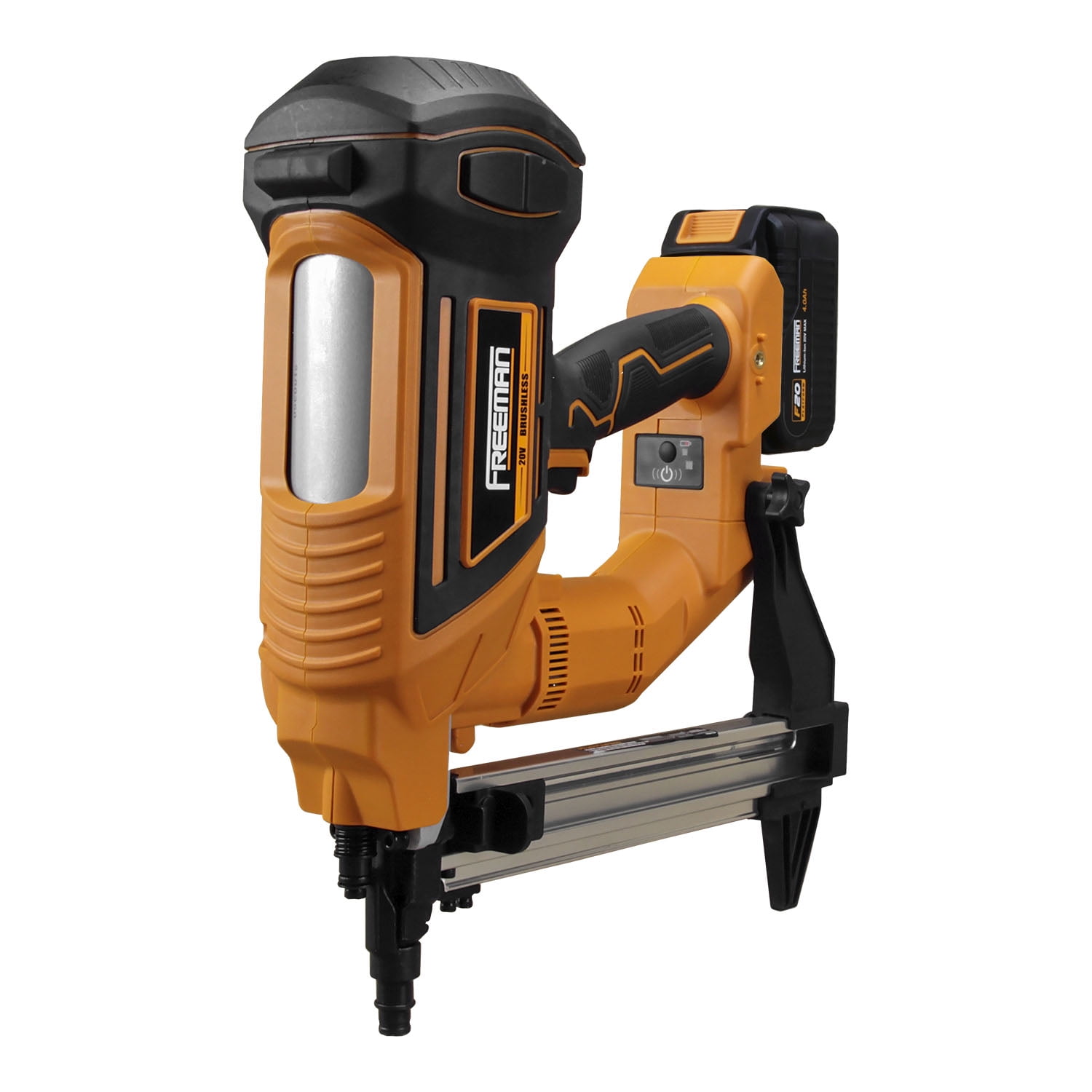 Freeman PE20VCSPN40 20 Volt Cordless and Brushless 1-1/2" Concrete Nailer Kit with Lithium Ion Battery, Charger, and Case – 750 Shots per Charge