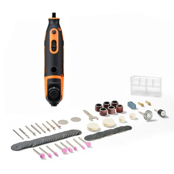 KFFKFF 84-Piece Rotary Tool Kit, 200W Corded Mini Power Tool with Adjustable Speeds from 8000-40000 RPM, Versatile DIY Tools for Engraving, Sanding, Polishing, Carving, Grinding, Cutting