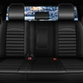 thumbnail image 2 of Black Seat Covers Full Set Fit for Lincoln MKZ 2012-2020 Breathable and Waterproof Car Seat Covers 5 Seat Leather Seat Covers, 2 of 7