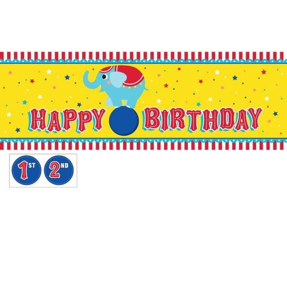 Creative Converting Circus Party Giant Party Banner With Stickers