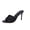 Black, variant on Women's Lace Stiletto Heel Slide Sandals Open Toe Elegant Summer Dressy Footwear For Party And Wedding, Black