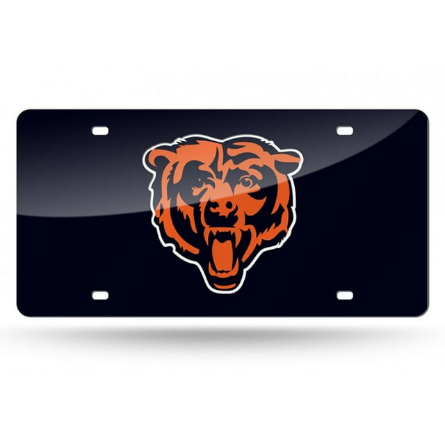 Plaque d'Immatriculation Chicago Bears Blue Laser