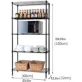 thumbnail image 3 of Estante de 5 Niveles con Ruedas,Estante de Malla Metálica Ajustable,Organizador de Almacenamiento de Servicio Pesado,con 4 Ganchos,Adecuado para Cocina,Sala de Estar,baño (Plata), 3 of 9